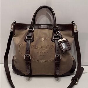 Prada Milano Brown and Tan Bag